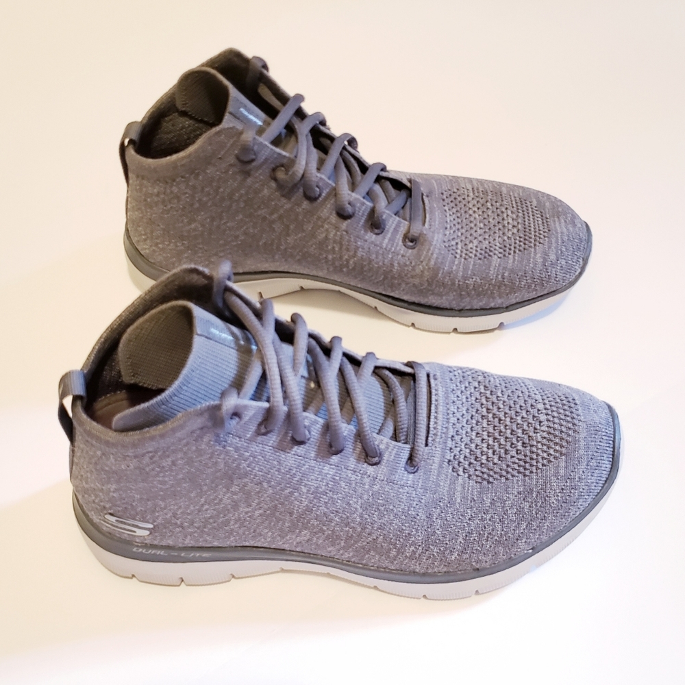 SKECHERS Flex Appeal 2.0 Sneakers Charcoal Black Grey Women's 7.5